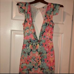 Sabo floral low cut dress - XS